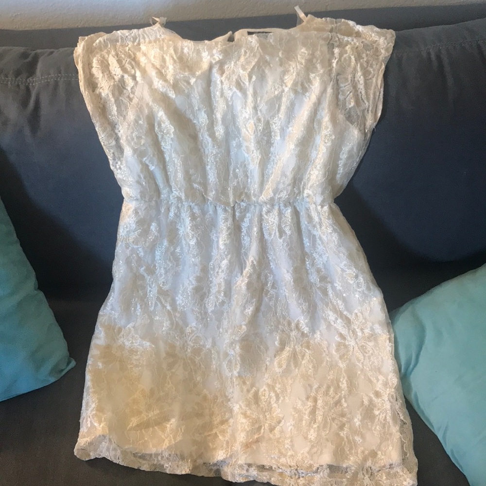 White and gold dress